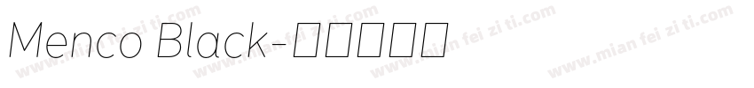 Menco Black字体转换